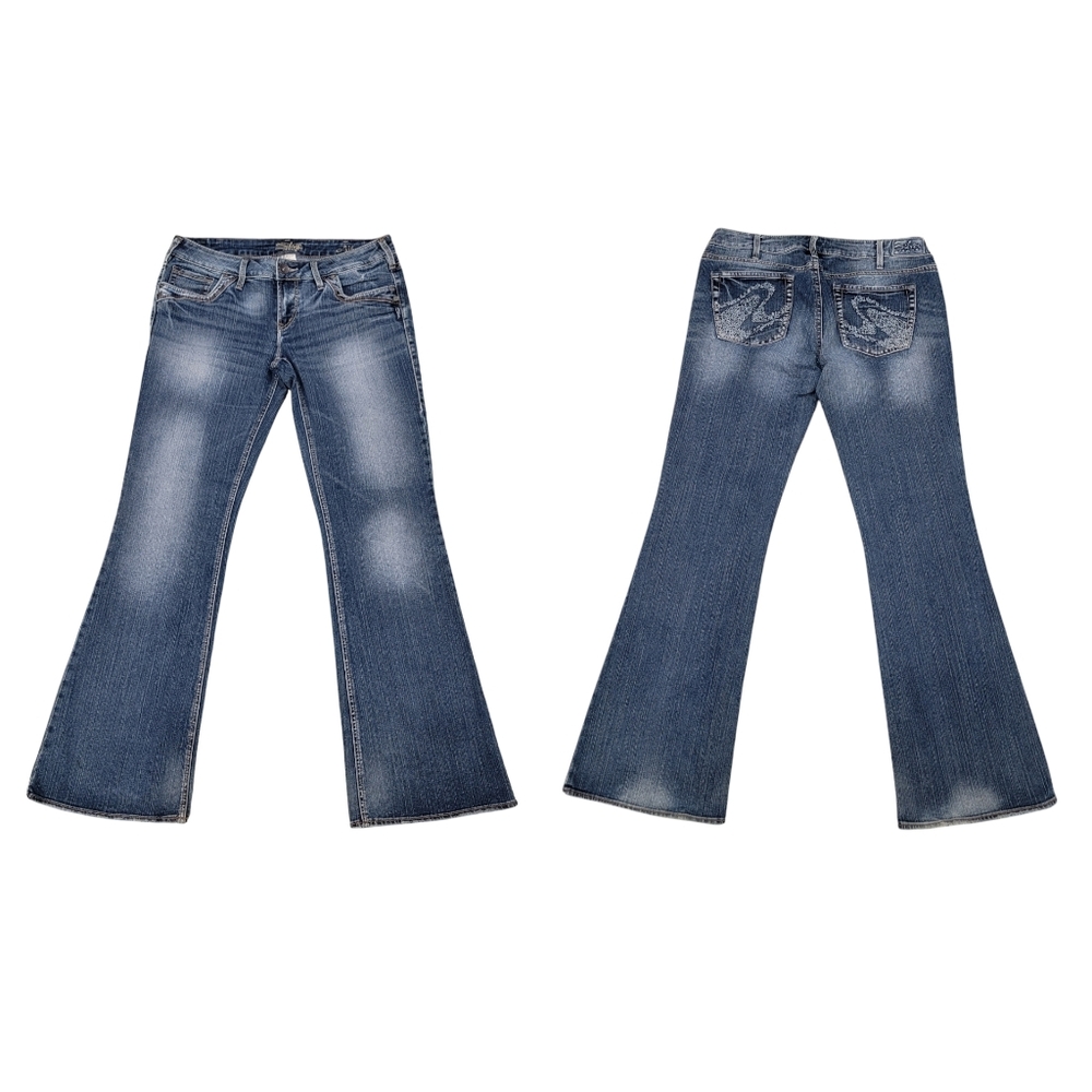 Silver Aiko Bootcut Jeans Blue Denim Y2K Festival Cowgirl Low Rise Women… - Picture 15 of 15